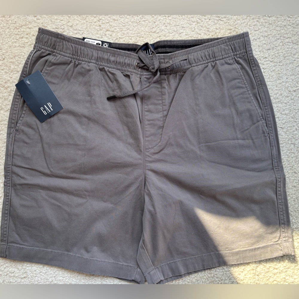 GAP Men's Taupe Gray Elastic Waist Pull-On Shorts